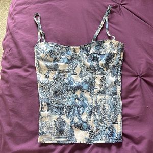 PLT Renaissance Print Corset Top Size 4